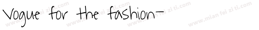 Vogue for the fashion字体转换